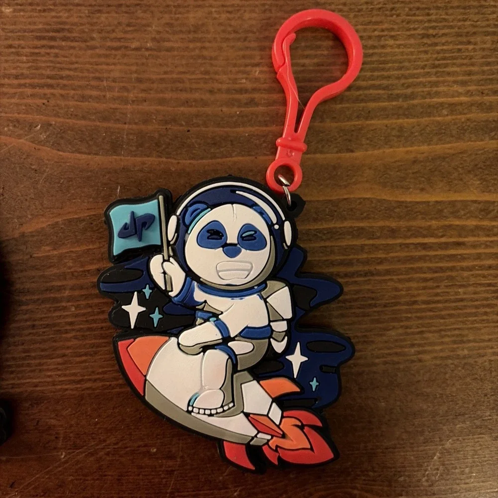 2 DUDE PERFECT KEY CHAINS WHEEL‎ UNFORTUNATE ASTRONAUT BEAR